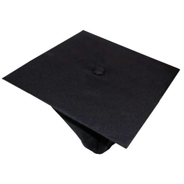A basic black cap for graduation.